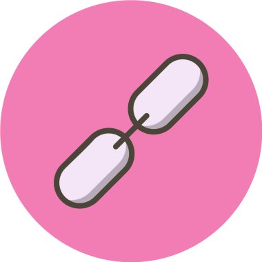 Bir silindirin pembe ve beyaz vektör simgesi