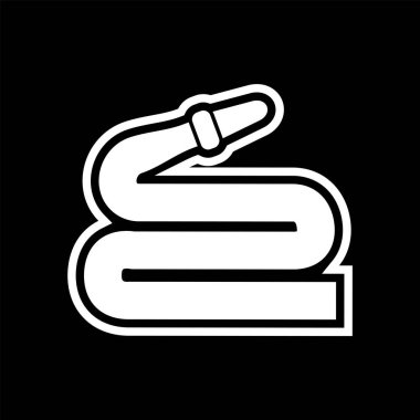 Moda Biçimli Hortum Simgesi İzole Arkaplan