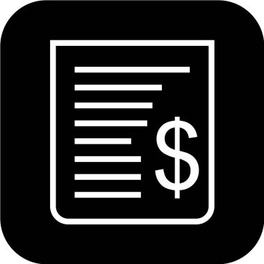 Dolar siyah ve beyaz vektör simgesi 