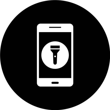 cep telefonu simgesi. Siyah illüstrasyon, grafik ve web tasarımı için beyaz arkaplanda izole edildi. vektör