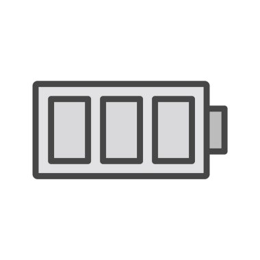 Tam Batarya Simgesi Moda Tarzı İzole Arkaplan