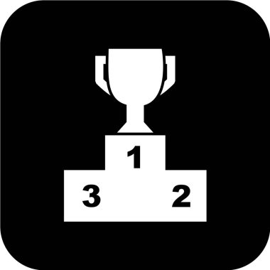 Kazanan podyumun vektör illüstrasyonu