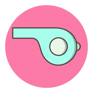 Moda Biçimli Islık Simgesi İzole Arkaplan       