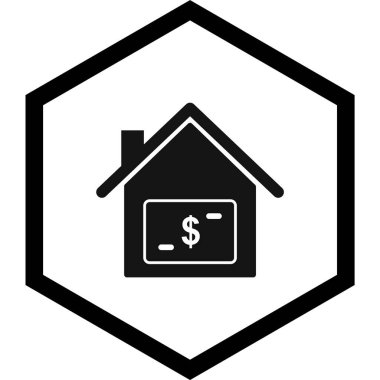 Moda Biçimli Ev Fiyat Simgesi Ayrı Arkaplan