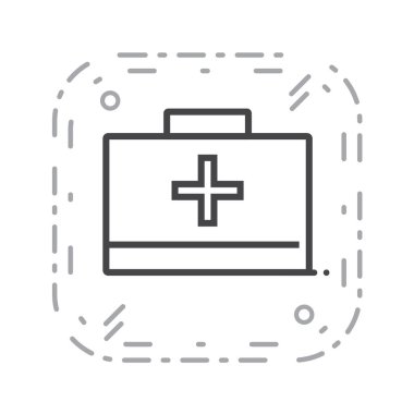 tıbbi düz simge, vektör iilüstrasyonu