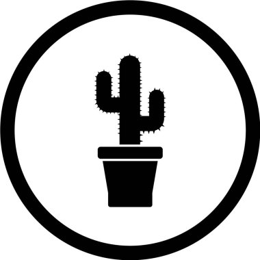 Kaktüs web simgesi vektör illüstrasyonu 