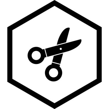 Moda biçimi izole edilmiş arkaplanda makas simgesi