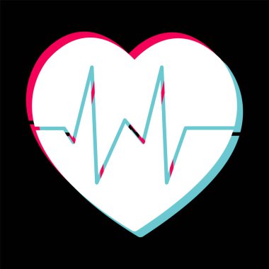  Kalp Atışı Simgesi Moda Tarzı İzole Arkaplanda