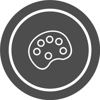 Beyaz arkaplanda siyah boya simgesinin fotoğrafı