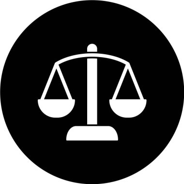 Adalet ve hukuk ikonu terazileri