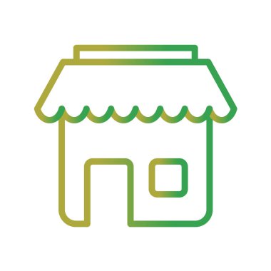 Dükkan ikonu. vektör illüstrasyonu