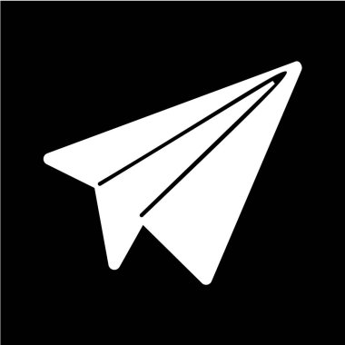 Kağıt uçak ikonu. vektör illüstrasyonu