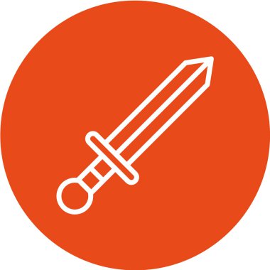 Beyaz arkaplanda izole edilmiş düz stil kalem simgesi. Kalemler ve bıçak vektör çizimi