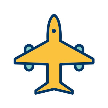 uçak ikonu vektör illüstrasyonu