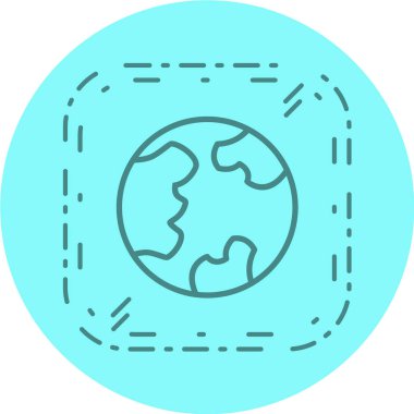 Dünya ikonu. vektör illüstrasyonu