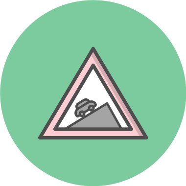 Trafik işareti simgesi. vektör illüstrasyonu 