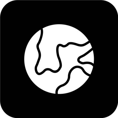 Bir adamın beyaz ve siyah ikonunun vektör çizimi