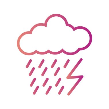 Bulut simgesi vektör illüstrasyonu