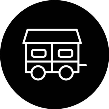 Bir kamyon simgesinin vektör çizimi