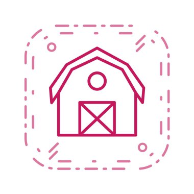 ahır ağ simgesi vektör illüstrasyonu 