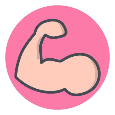 Vücut Geliştirme Simgesi Moda Biçiminde İzole Arkaplan