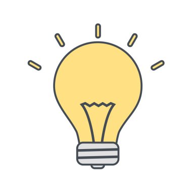 Ampul Simgesi, Vektör illüstrasyonu