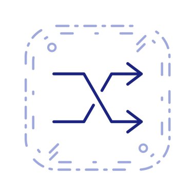 Multimedya düz simgesi beyaz arkaplanda izole edildi