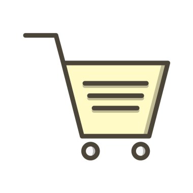 Alışveriş arabası ikon vektör illüstrasyonu
