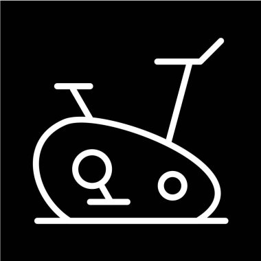 Yeşil arkaplanda izole edilmiş siyah biçimli bisiklet simgesi