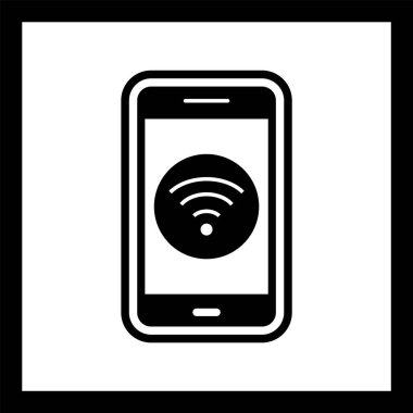 Wifi Mobil Uygulama Simgesi Moda Biçimli İzole Arkaplan