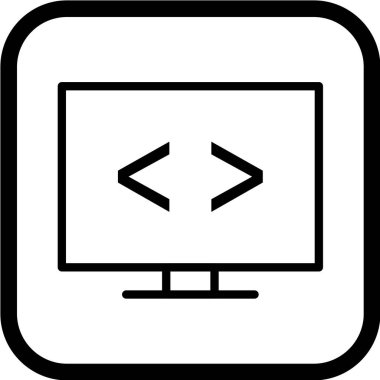 Basit bilgisayar vektör simgesi.