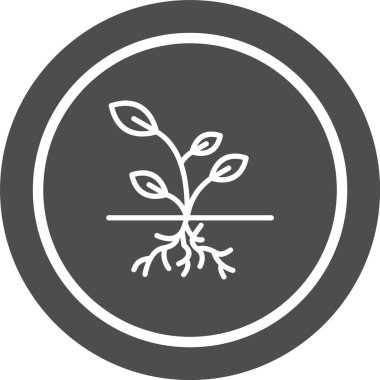 Moda Biçimli Kök Simgesi İzole Arkaplan