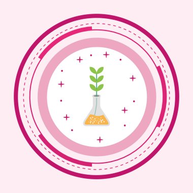 Deneysel Büyüme Simgesi Moda Biçiminde İzole Arkaplan      