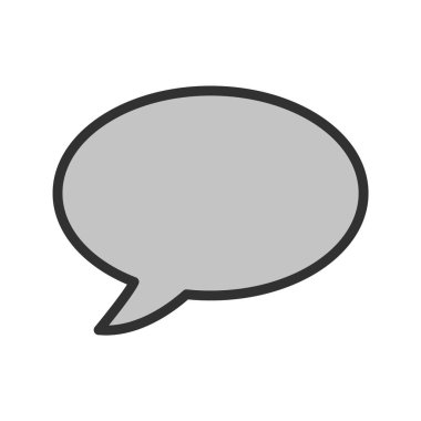 Moda Biçimli Sohbet Simgesi İzole Arkaplan