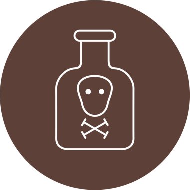 Bir kimyasal laboratuvar simgesinin vektör çizimi