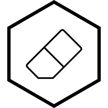 Silgi Simgesi Moda Biçiminde İzole Arkaplan 