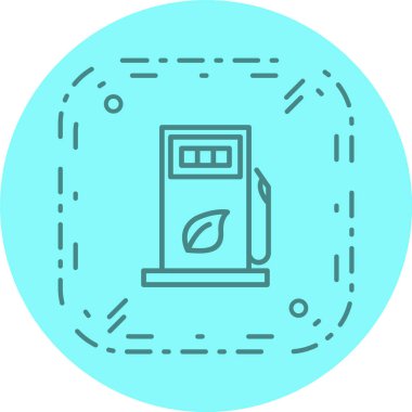 Moda Biçimli Benzin Simgesi İzole Arkaplan 