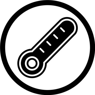 tıbbi termometre simgesi, vektör illüstrasyonu