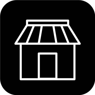 dükkan simgesi, vektör illüstrasyonu