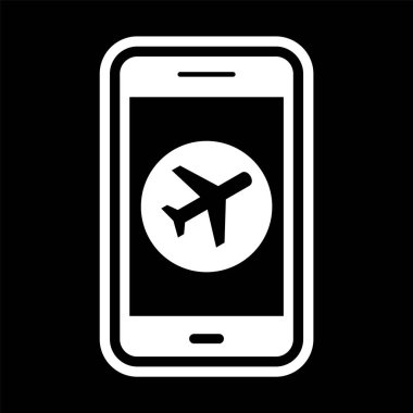 Mobil Uçak Modu Uygulama Simgesi Moda Tarzı İzole Arkaplan