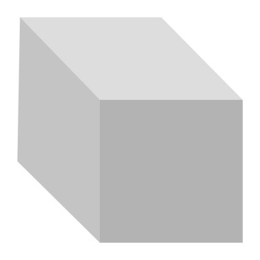 Moda Biçimli Küp Simgesi İzole Arkaplan      