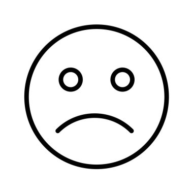 yüz ifadesi simgesi, vektör illüstrasyonu