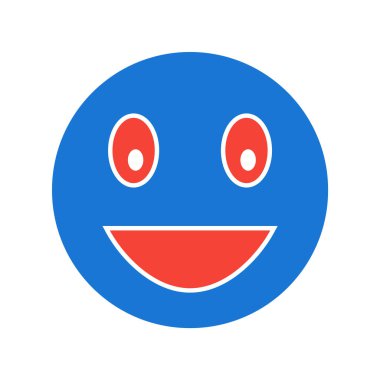 Gülen Emoji Simgesi Moda Tarzı İzole Arkaplan