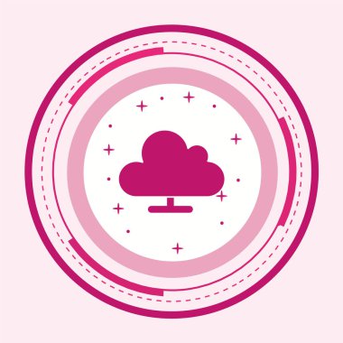 Bulut hesaplama simgesi vektör illüstrasyonu