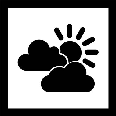 Hava durumu ikonu, vektör çizimi. düz tasarım biçimi