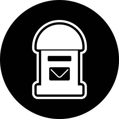 Posta Kutusu Simgesi Moda Biçiminde İzole Arkaplan