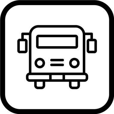 bus simgesi vektör illüstrasyonu