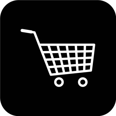 Alışveriş arabası ikon vektör illüstrasyonu