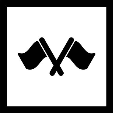 Bir kayak simgesinin vektör illüstrasyonu