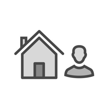 Moda Biçimli Ajan Simgesi İzole Arkaplan